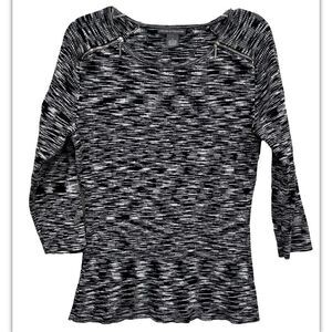 Chelsea & Theodore Black/White Top - L - EUC